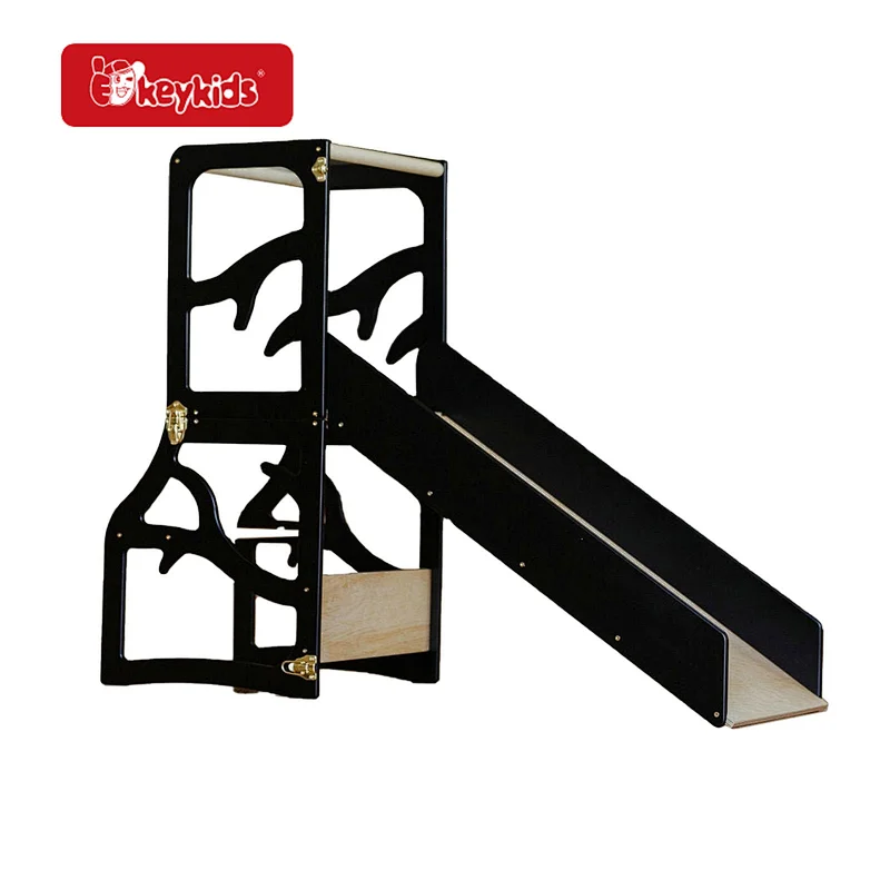 3 in 1 multifunctional foldable kitchen step stool wooden learning tower with slide W08G392
